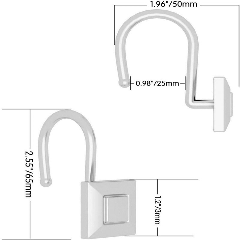 Metal Shower Curtain Hook