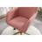 360 Revolving Office Chair In Pink Fabric, Metal Legs And Universal Wheels For Home Use Modern With Height, Wheel-1096908377-1096908379
