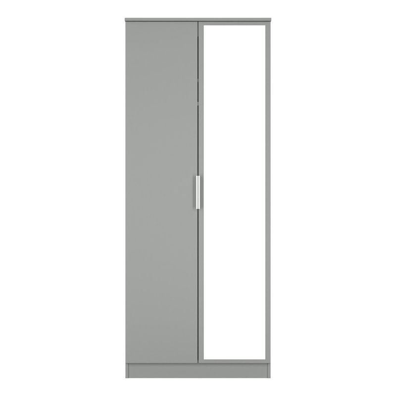 Biernat Manufactured Wood Wardrobe, Uniform Grey/Dusk Grey