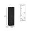 Armoire penderie H 76 po, 2 tiroirs, 1 tablette, noir Armoire