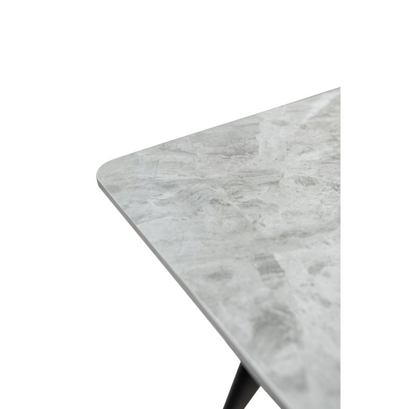 Dahlila Stone Top Metal Base Dining Table, 76H x 160L x 80Wcm