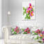 Aquarelle rose pivoines boisées - coussin décoratif imprimé floral