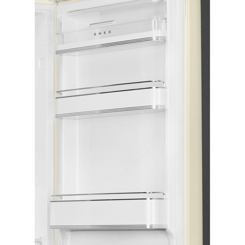 SMEG 50s Style 24" Bottom Freezer 12.8 cu. ft. Energy Star Refrigerator, Right, Cream