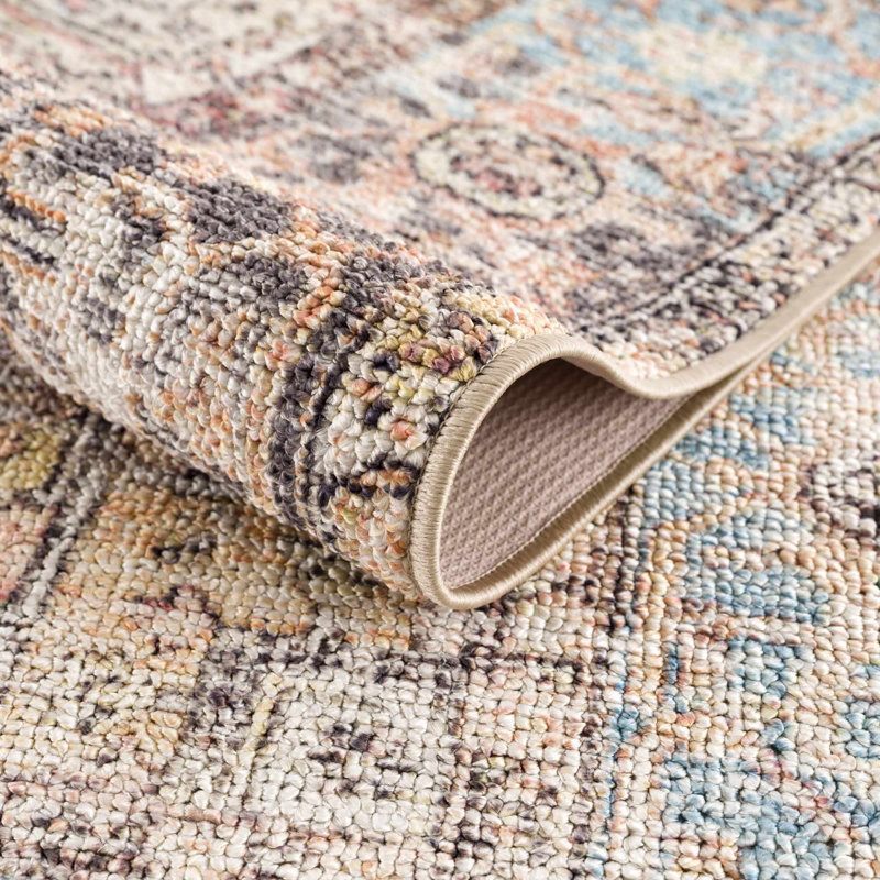 Becky Oriental Machine Washable Brown Area Rug, Rectangle 2'7" x 4'