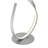 Modern Floor Lamp With LED Light Ribbon Column - Brushed Nickel Finish, Built-In 30W LED Array, 2800 Lumens, Foot Switch, Slim Profile For Living Room Bedroom Office