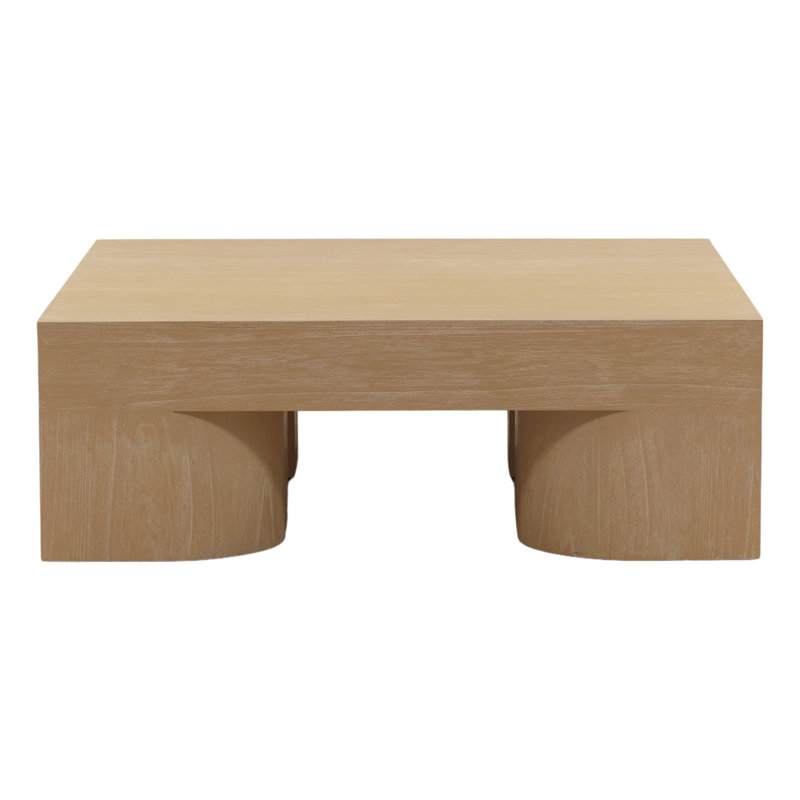 Juna Mindi Wood Coffee Table, Dark Brown, Light Natural