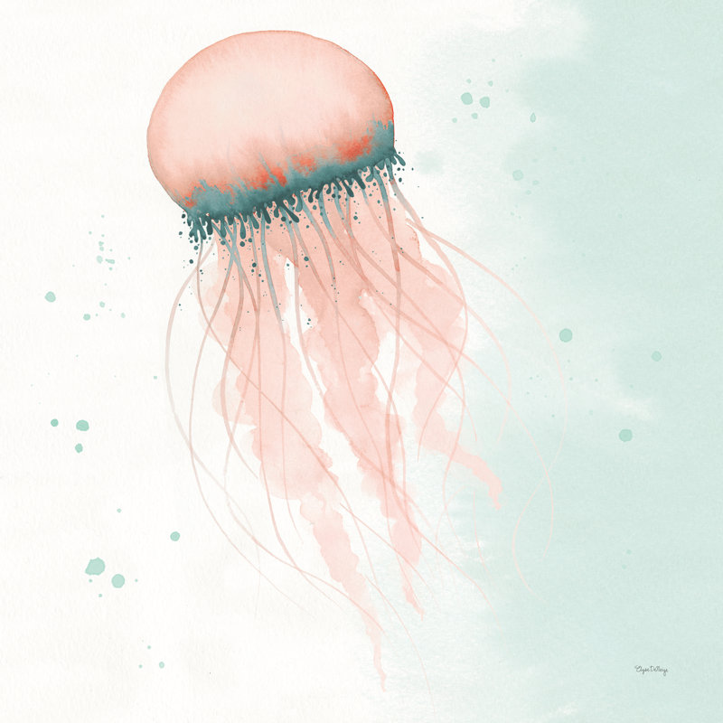 "Splash IV" par Elyse DeNeige, reproduction d'art sur toile tendue, H 20 po x l 20 po