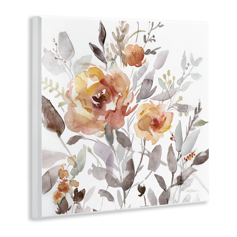  «Energetic Florals on White» par Carol Robinson