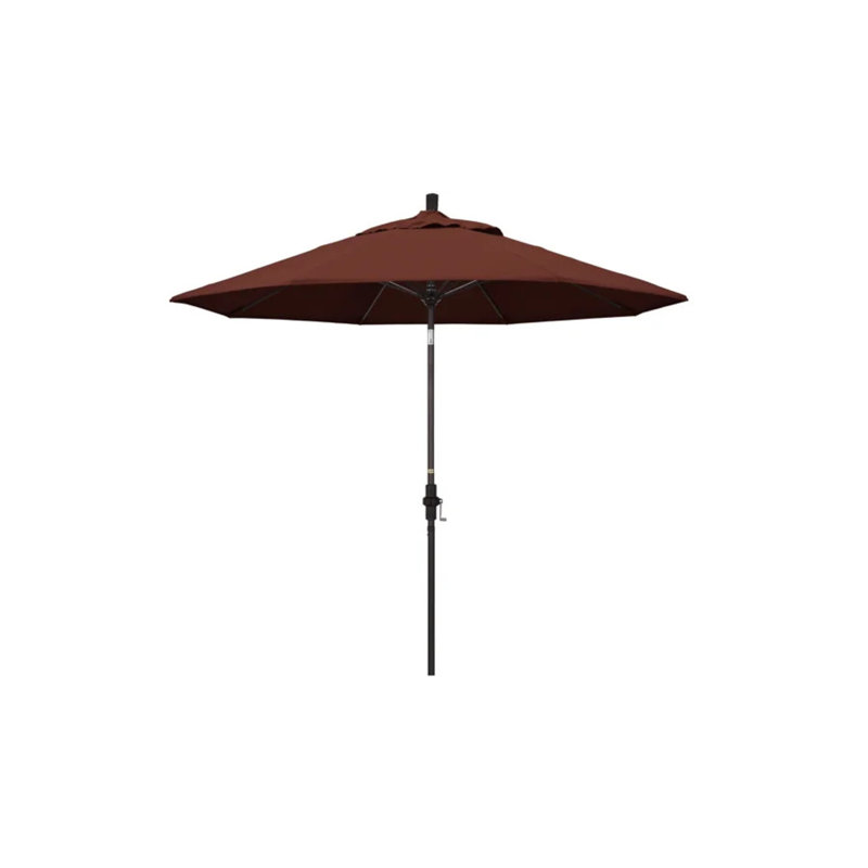Parasol de marché Sunbrella® 9 pi Roverta, Toile Toile Henna Sunbrella®, Brun