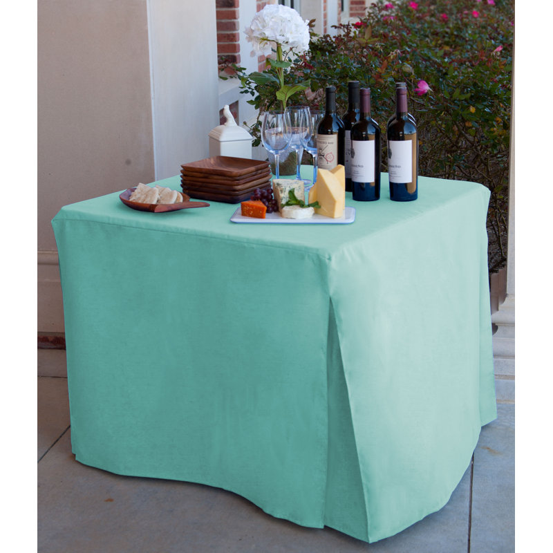 Tablevogue 34-Inch Square Table Cover, Turquoise