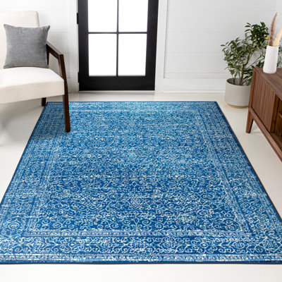 Tapis bleu en filigrane