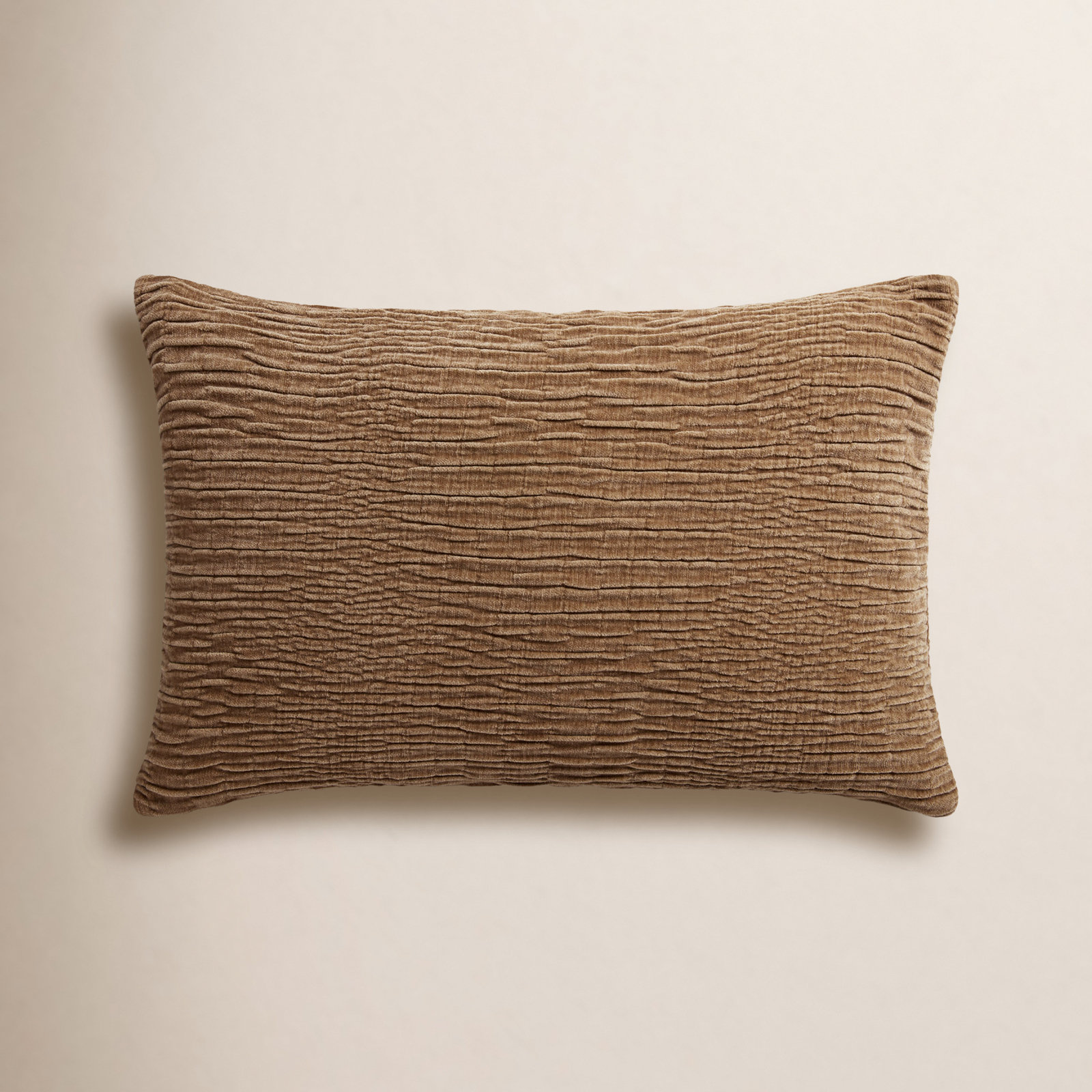 Edan Throw Pillow, Brown, 26" x 16", Down