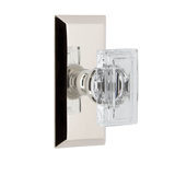 Grandeur Fifth Avenue Short Plate Single Dummy with Carré Crystal Door Knob