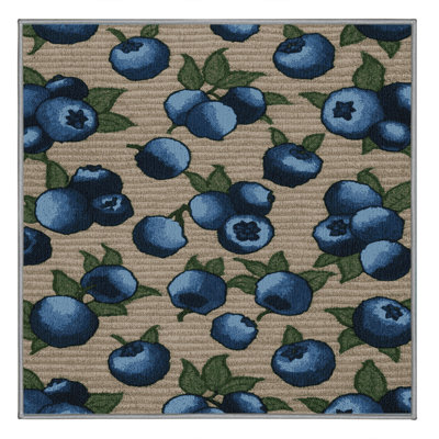  Tapis lavable aux fruits sauvages et aux bleuets