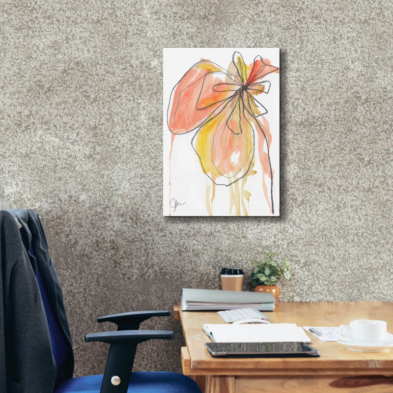 «Coral In Nature» par Jan Weiss, art mural sur toile, H 26 po x l 18 po x P 0,75 po