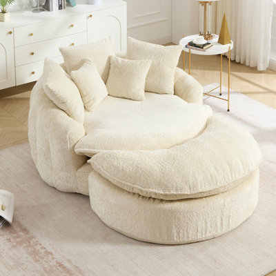 Bean Bag Sofa With Ottoman - Comfy Large Lazy Sofa by Trule