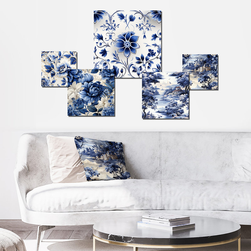 Anson - ensemble d'art mural floral de 5