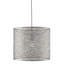 22cm H Metal Drum Pendant Shade ( Uno ) in Silver