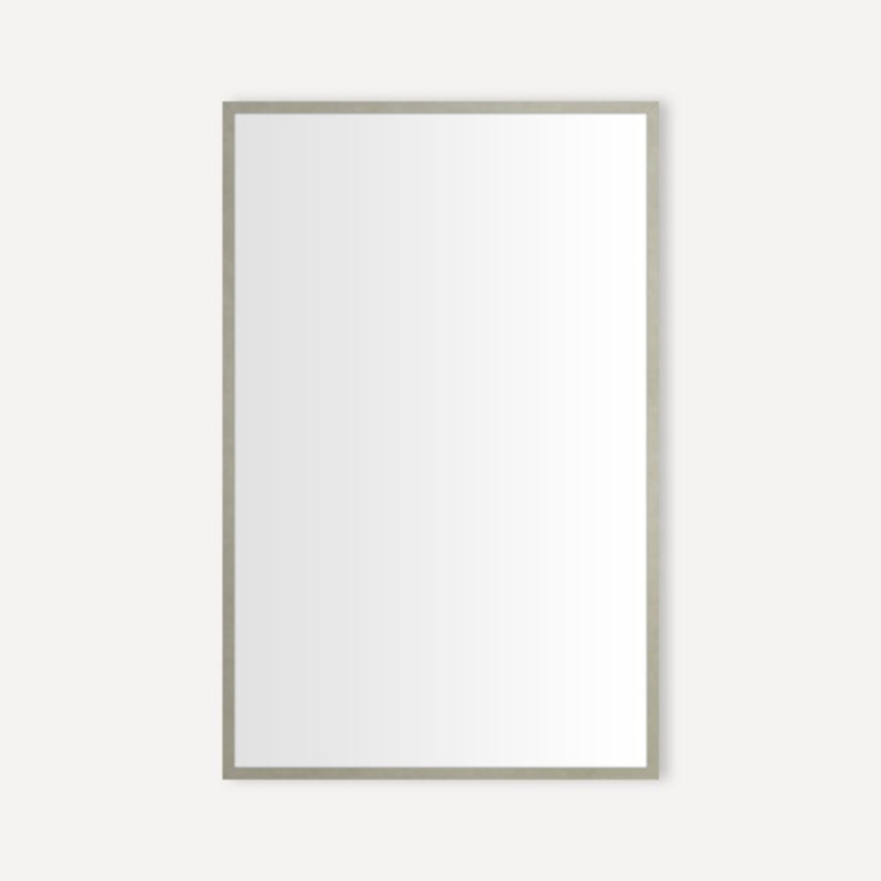 Thin Framed Metal Cabinet, Brushed Pewter, Standard, 30" H x 19.25" W