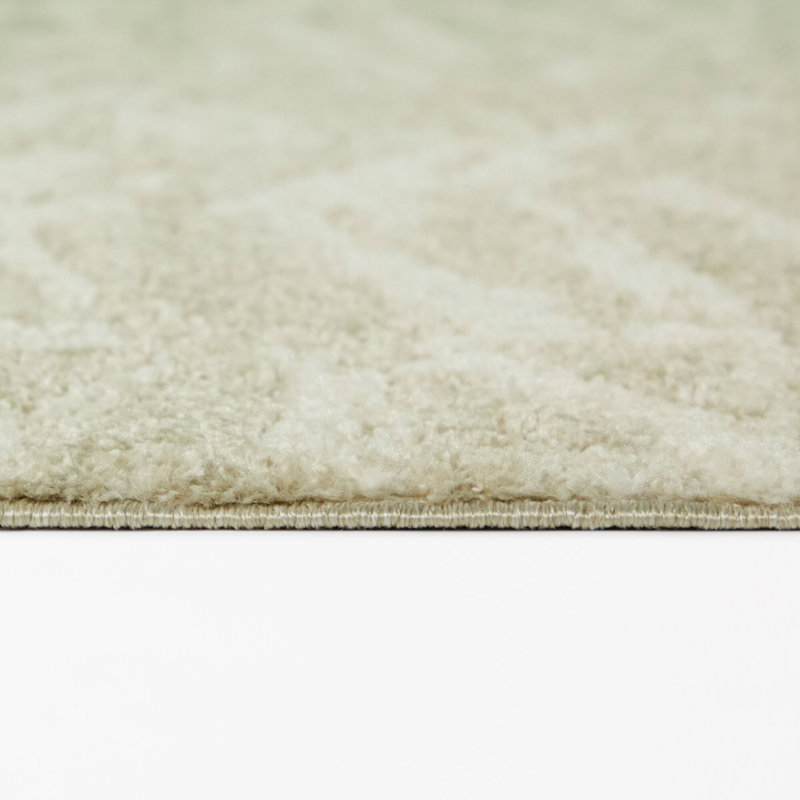 Parys Beige/Cream Abstract Contemporary Area Rug, 5'3" x 7'