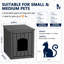 Maison pour animaux 3 en 1 en résine de 54,4 cm de hauteur : compartiment pour bac à litière dissimulé avec table d'appoint-597959863