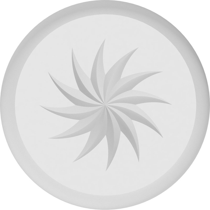 Standard Grayson Spiral Rosette With Rounded Edge, 3" H x 3" W x 1" D