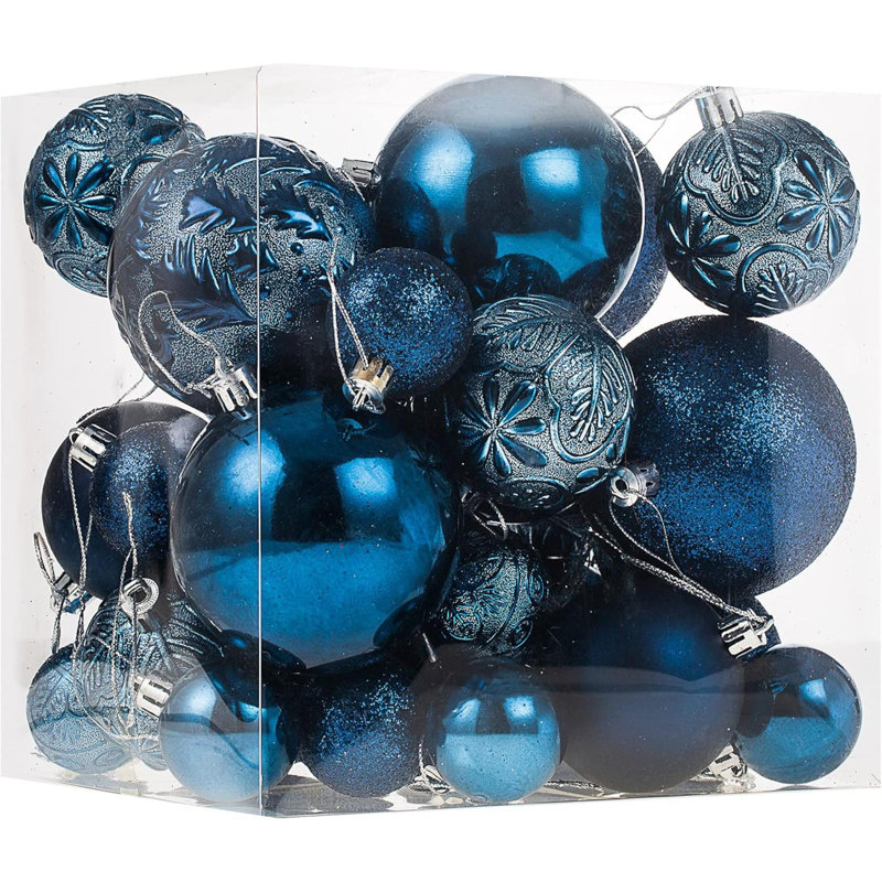 Ornements de Noël pour arbres de Noël, boules de Noël incassables, Marine