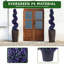Ensemble de 2 topiaires artificiels en spirale 120 cm - Faux verdure durable pour la décoration intérieure et extérieure - Comprend des pots en plastique - Forme spirale élégante - Couleur: mauve