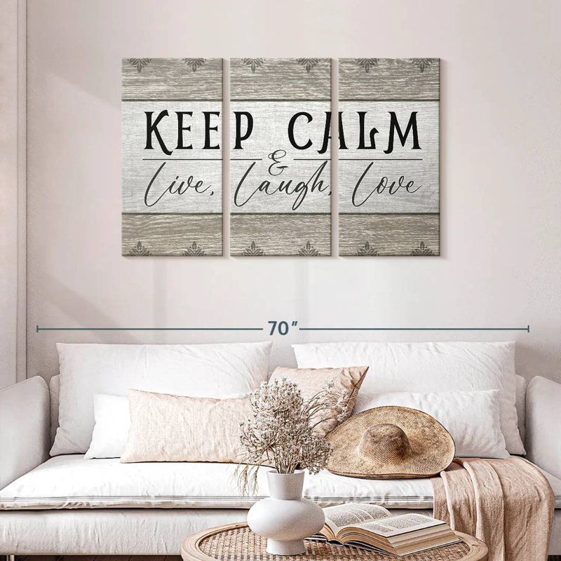 Tergel Keep Calm Patterned Typography, 28" H x 45" W