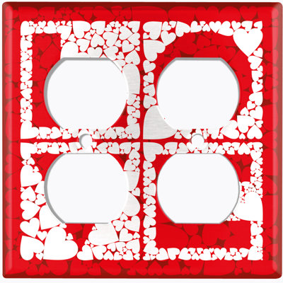 Text & Numbers 2 - Gang Duplex Outlet Standard Wall Plate