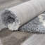 Tapis d'intérieur abstrait à poils longs gris / rayures ivoire de la collection Loft-23991424