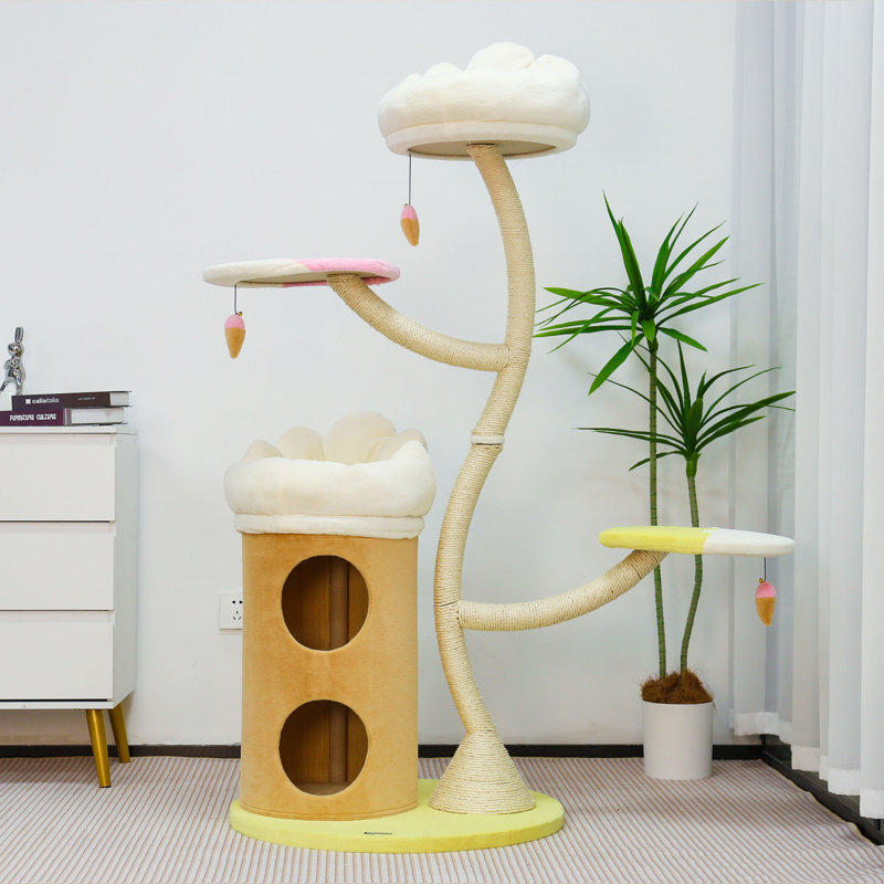 Joli cabane dans un arbre pour chats d'intérieur