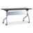 Rectangle Flip Top Training Table with Casters and Modesty Panel and Cable Management-1467090913