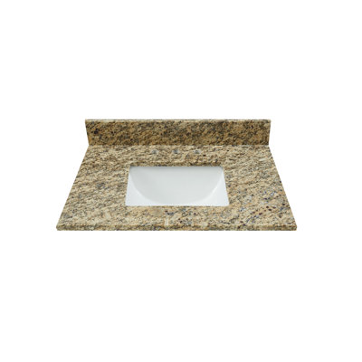 31 Inch Santa Cecilia Granite Vanity Top With Sink & Backsplash