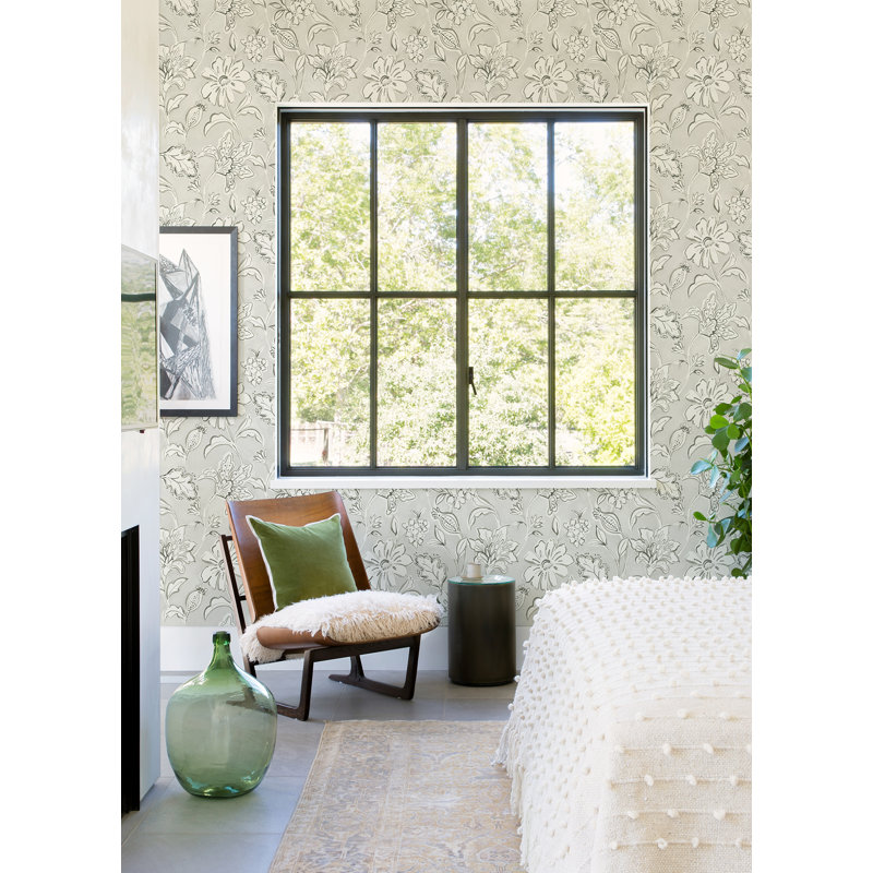 Rouleau de papier peint L 33 pi x l 20,5 po Chelsea, Gris