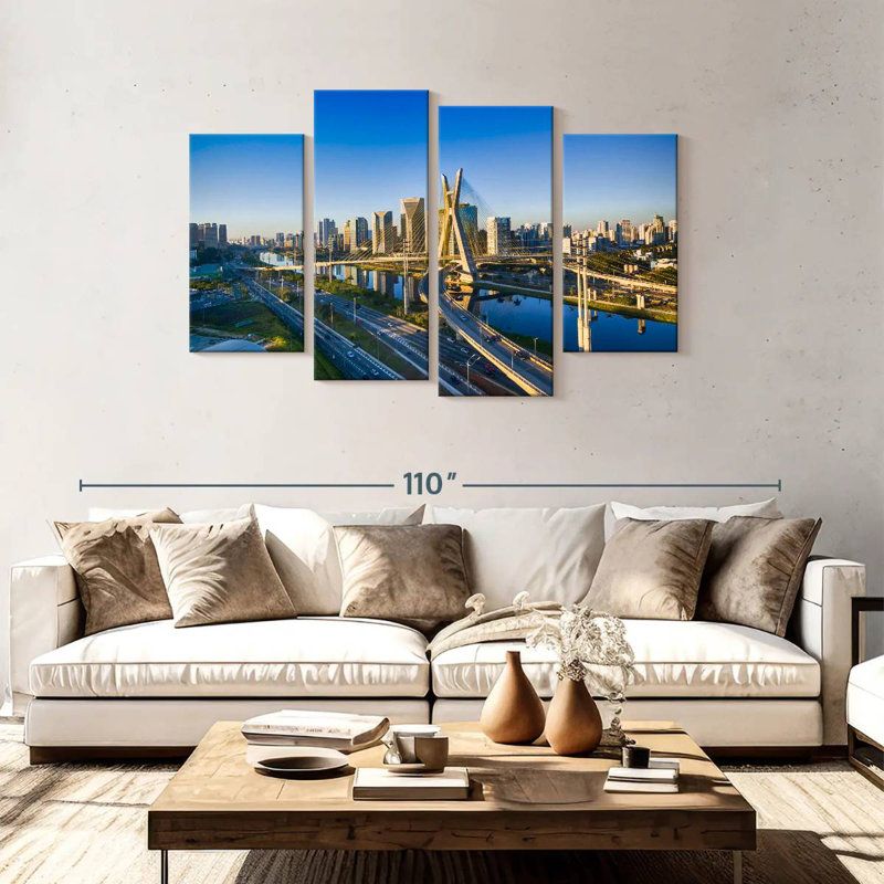 Mehar, pont et paysage urbain de sao paulo