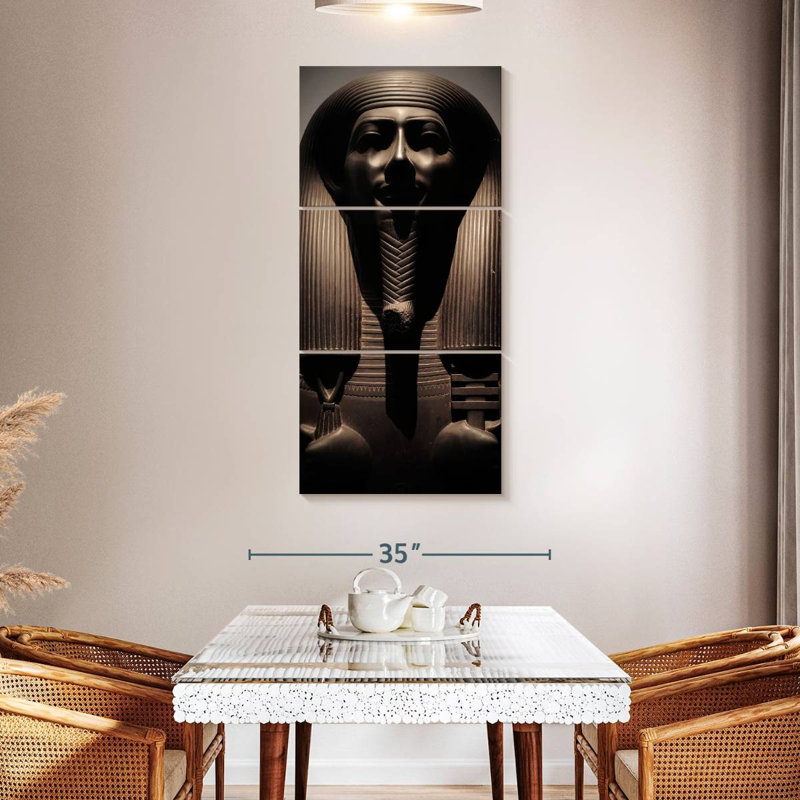 Bronze Pharaoh Statue, 52" H x 24" W