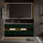 60'' Modern Solid Oak Floating Bathroom Vanity With Artificial Stone Countertop And LED Night Light-255922034