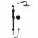 Riu 0.63" Thermostatic and Pressure Balance 3 Function System with Integrated Volume Control Featuring Rain Showerhead and Multi-Function Handshower