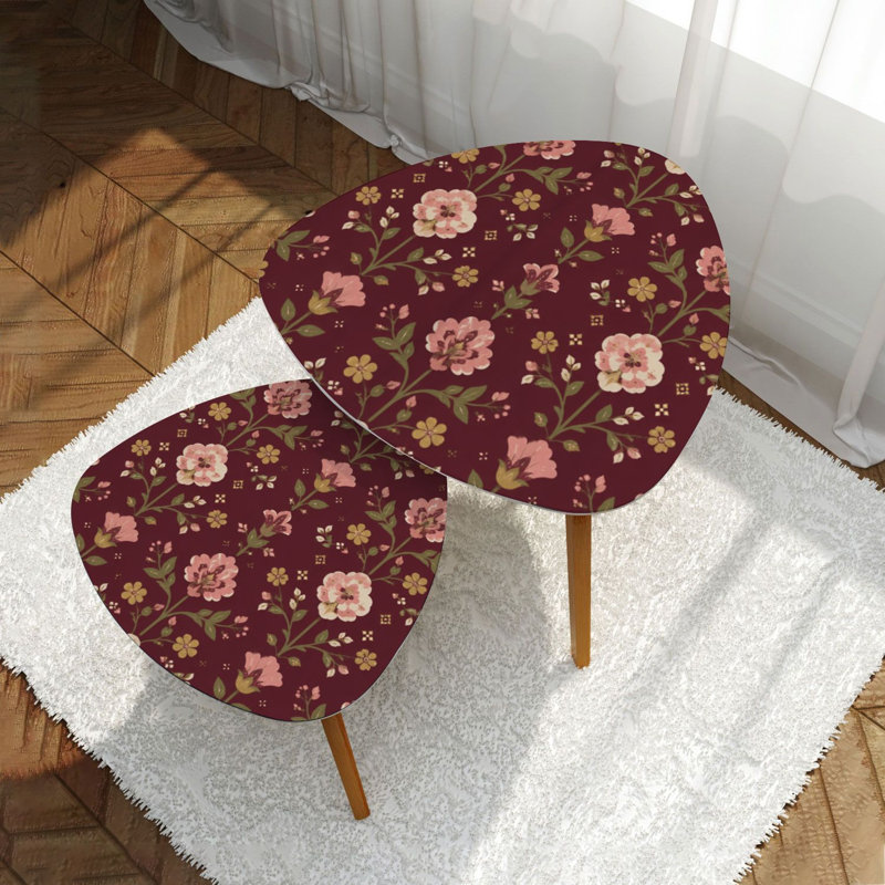 Ensemble de 2 tables basses gigognes Triangle