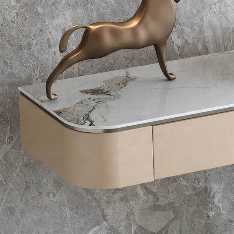 Console Modern Minimalist Art, Or champagne, H 38,58 po x l 47,24 po x P 13,78 po