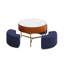 Table basse 32 po avec 3 tabourets modulables avec rangement-271548677