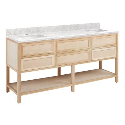 72"" Robertson Vanity with Rectangular Undermount Sinks - Unfinished -  Signature Hardware, 483653