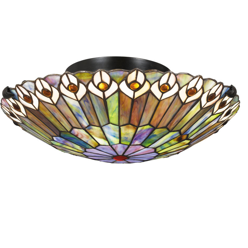 Alekya Glass Semi Flush Mount