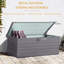 Très grande boîte de rangement imperméable en métal pour terrasse, organisateur de patio fermé verrouillable pour coussins de meubles, accessoires de piscine et outils de jardinage-130474982