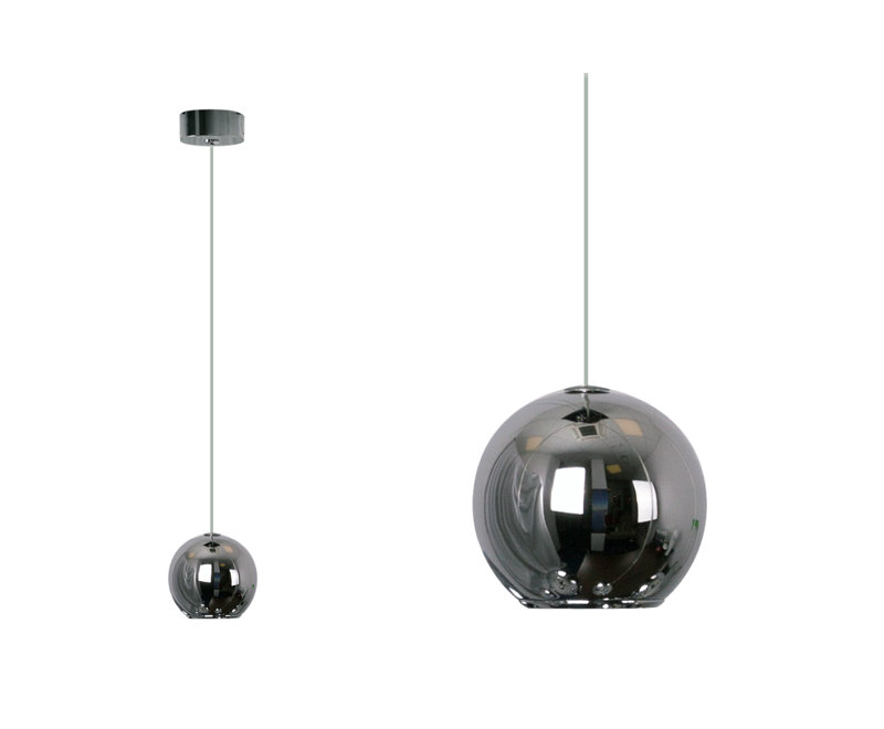 Fashion 1 - Light Black LED Dome Pendant, 120cm H x 12cm W x 12cm D