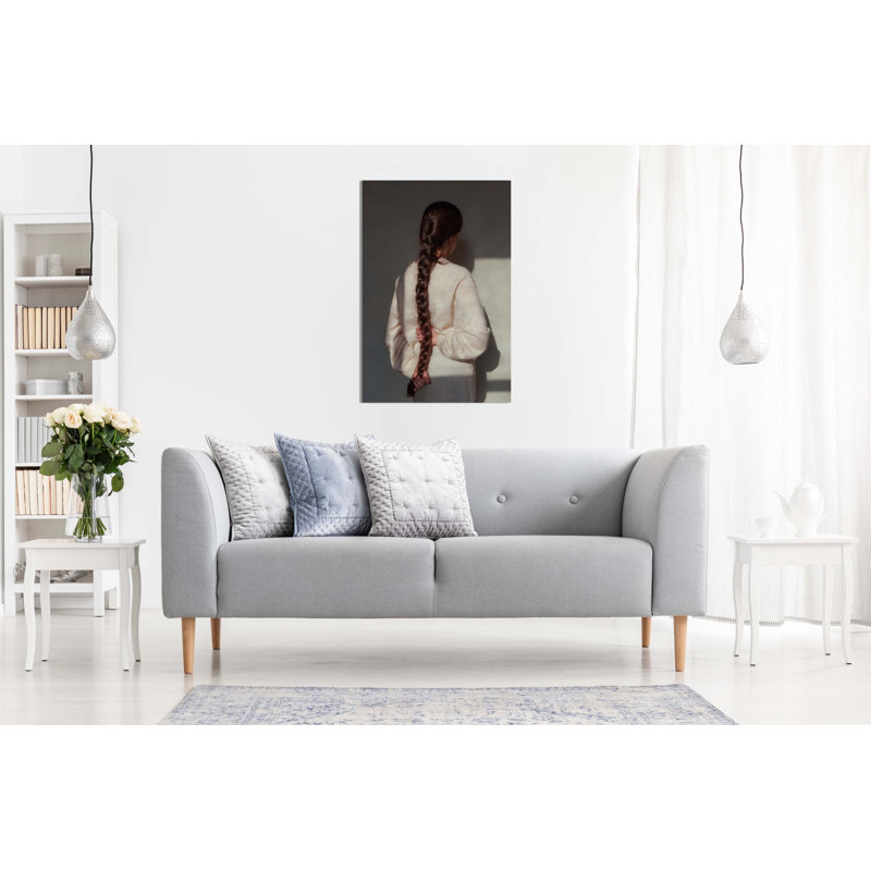 Panther Print Fine Art Prints Woman Braided Long Hair Artistic Framed Canvas Prints, Pictures For Home Walls, Bedroom, Living Room & Bathroom Decor - Wrapped Canvas Art Prints