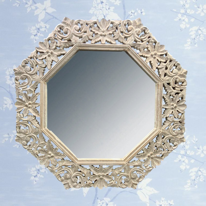 Wood Flat Wall Mirror