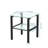 Set Of 2, Glass Two Layer Tea Table, Small Round Table, Bedroom Corner Table, Living Room Side Table-86227238