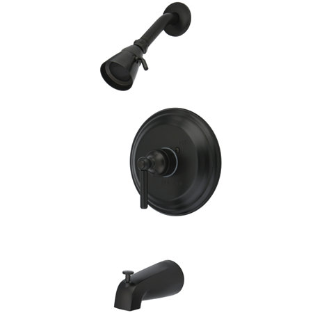 Volume Control Tub and Shower Faucet with Naples Lever Handle, Oil Rubbed Bronze